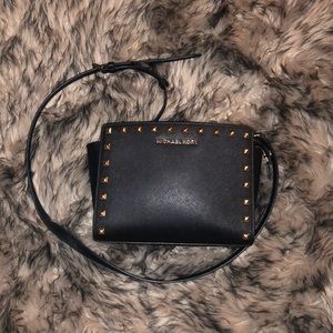 Michael Kors Saffiano studded crossbody!